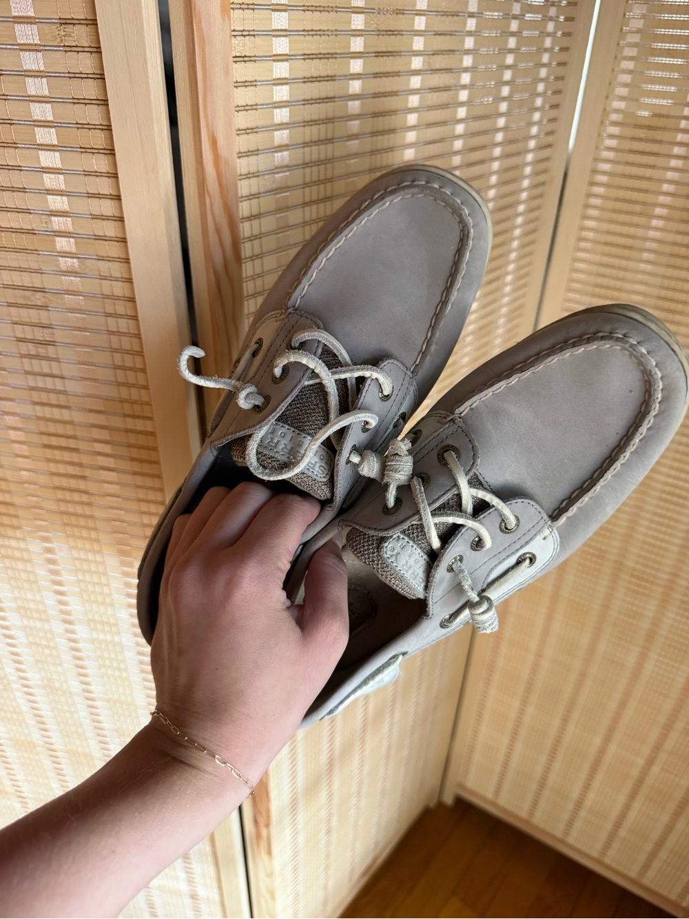 Classic Women's Sperry Boat Shoes in Light Taupe